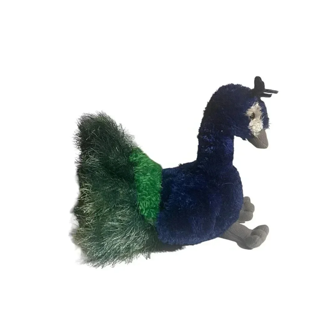Aurora World Peacock Bird Plush Toy Stuffed Animal Blue 11